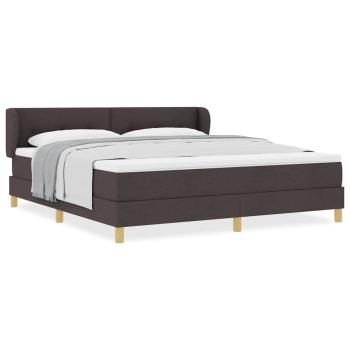 Boxspringbett mit Matratze Dunkelbraun 180x200 cm Stoff