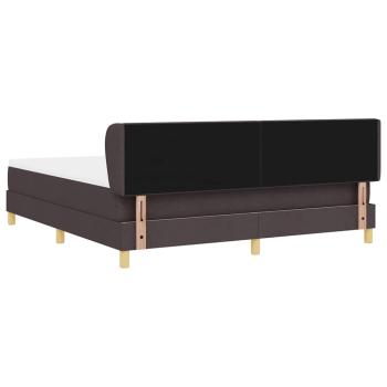 Boxspringbett mit Matratze Dunkelbraun 180x200 cm Stoff