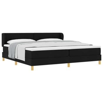 Boxspringbett mit Matratze Schwarz 200x200 cm Stoff