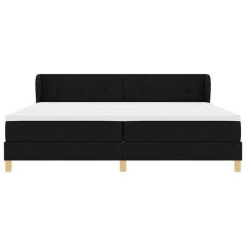 Boxspringbett mit Matratze Schwarz 200x200 cm Stoff