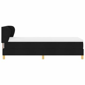 Boxspringbett mit Kopfteil Schwarz 80 x 200 cm Stoff