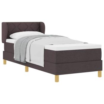 Boxspringbett mit Matratze Dunkelbraun 80x200 cm Stoff