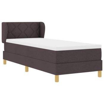 Boxspringbett mit Matratze Dunkelbraun 80x200 cm Stoff