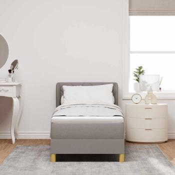 Boxspringbett mit Matratze Taupe 80x200 cm Stoff