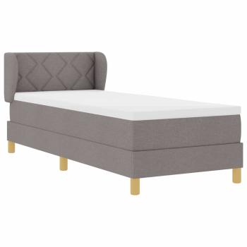 Boxspringbett mit Matratze Taupe 80x200 cm Stoff