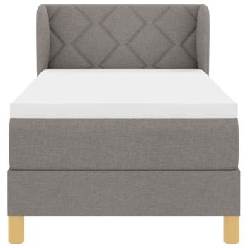 Boxspringbett mit Matratze Taupe 80x200 cm Stoff