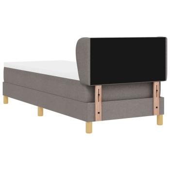 Boxspringbett mit Matratze Taupe 80x200 cm Stoff