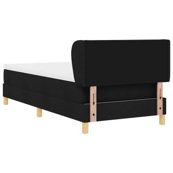 Boxspringbett mit Matratze Schwarz 90x200 cm Stoff