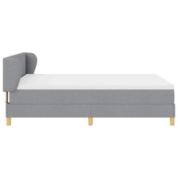 Boxspringbett mit Matratze Hellgrau 140x200 cm Stoff