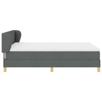 Boxspringbett mit Matratze Dunkelgrau 140x200 cm Stoff