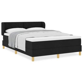 Boxspringbett mit Matratze Schwarz 140x200 cm Stoff