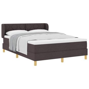 Boxspringbett mit Matratze Dunkelbraun 140x200 cm Stoff