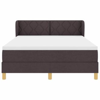 Boxspringbett mit Matratze Dunkelbraun 140x200 cm Stoff