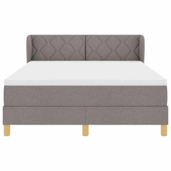 Boxspringbett mit Matratze Taupe 160x200 cm Stoff