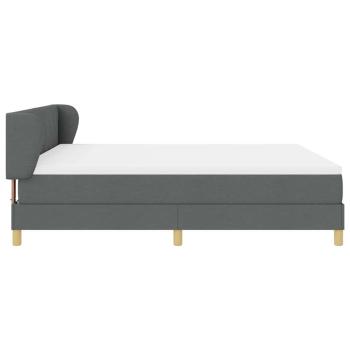 Boxspringbett mit Matratze Dunkelgrau 180x200 cm Stoff