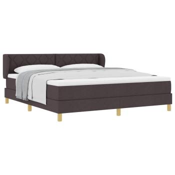 Boxspringbett mit Matratze Dunkelbraun 180x200 cm Stoff
