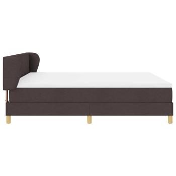 Boxspringbett mit Matratze Dunkelbraun 180x200 cm Stoff