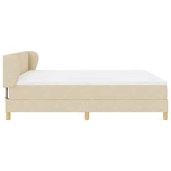Boxspringbett mit Matratze Creme 180x200 cm Stoff
