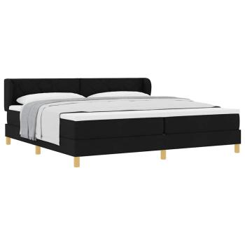 Boxspringbett mit Matratze Schwarz 200x200 cm Stoff