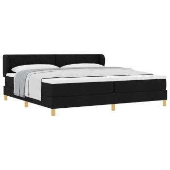 Boxspringbett mit Matratze Schwarz 200x200 cm Stoff