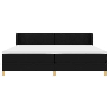 Boxspringbett mit Matratze Schwarz 200x200 cm Stoff