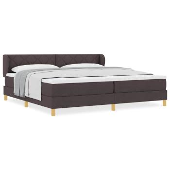Boxspringbett mit Matratze Dunkelbraun 200x200 cm Stoff