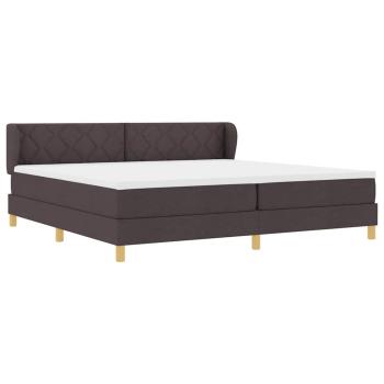 Boxspringbett mit Matratze Dunkelbraun 200x200 cm Stoff