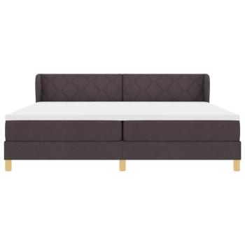 Boxspringbett mit Matratze Dunkelbraun 200x200 cm Stoff