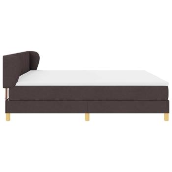 Boxspringbett mit Matratze Dunkelbraun 200x200 cm Stoff