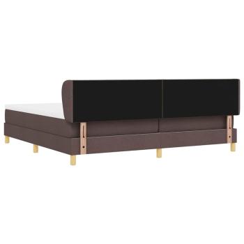 Boxspringbett mit Matratze Dunkelbraun 200x200 cm Stoff