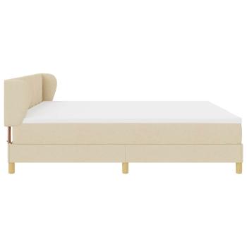 Boxspringbett mit Matratze Creme 200x200 cm Stoff