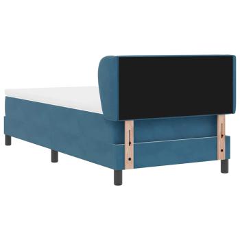 Boxspringbett mit Matratze Dunkelblau 90x200 cm Samt