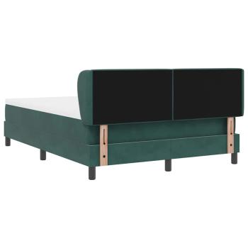 Boxspringbett mit Matratze Dunkelgrün 140x190 cm Samt