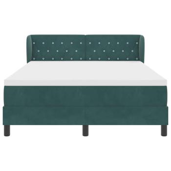 Boxspringbett mit Matratze Dunkelgrün 140x190 cm Samt