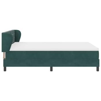 Boxspringbett mit Matratze Dunkelgrün 140x190 cm Samt