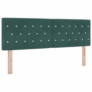 Boxspringbett mit Matratze Dunkelgrün 140x200 cm Samt