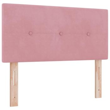 Boxspringbett mit Matratze Rosa 80x200 cm Samt