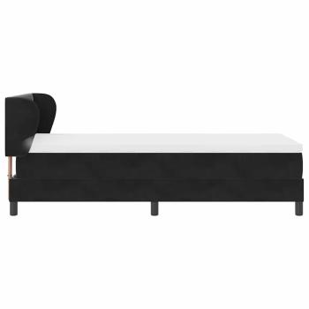 Boxspringbett mit Matratze Schwarz 100x200 cm Samt