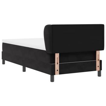 Boxspringbett mit Matratze Schwarz 100x200 cm Samt