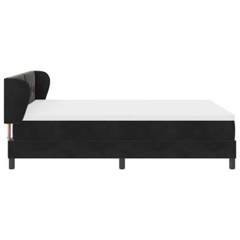 Boxspringbett mit Matratze Schwarz 140x190 cm Samt