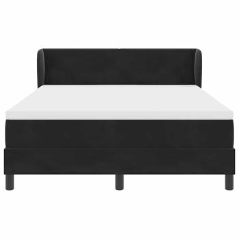 Boxspringbett mit Matratze Schwarz 140x190 cm Samt