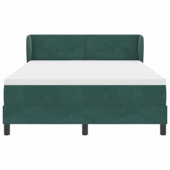 Boxspringbett mit Matratze Dunkelgrün 160x200 cm Samt