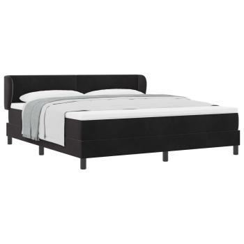 Boxspringbett mit Matratze Schwarz 180x200 cm Samt