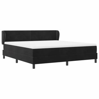 Boxspringbett mit Matratze Schwarz 180x200 cm Samt