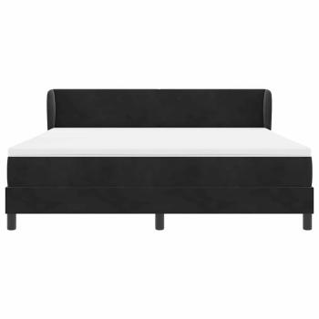 Boxspringbett mit Matratze Schwarz 180x200 cm Samt