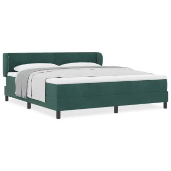 Boxspringbett mit Matratze Dunkelgrün 180x200 cm Samt