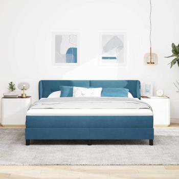 ARDEBO.de - Boxspringbett mit Matratze Dunkelblau 180x200 cm Samt
