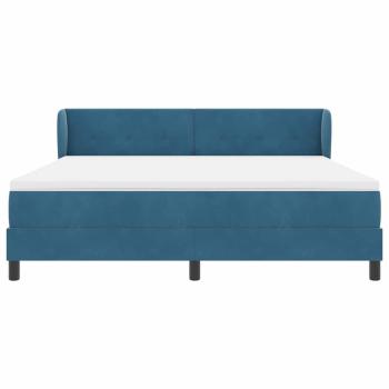 Boxspringbett mit Matratze Dunkelblau 180x200 cm Samt