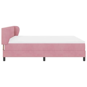 Boxspringbett mit Matratze Rosa 180x200 cm Samt
