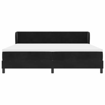 Boxspringbett mit Matratze Schwarz 200x200 cm Samt
